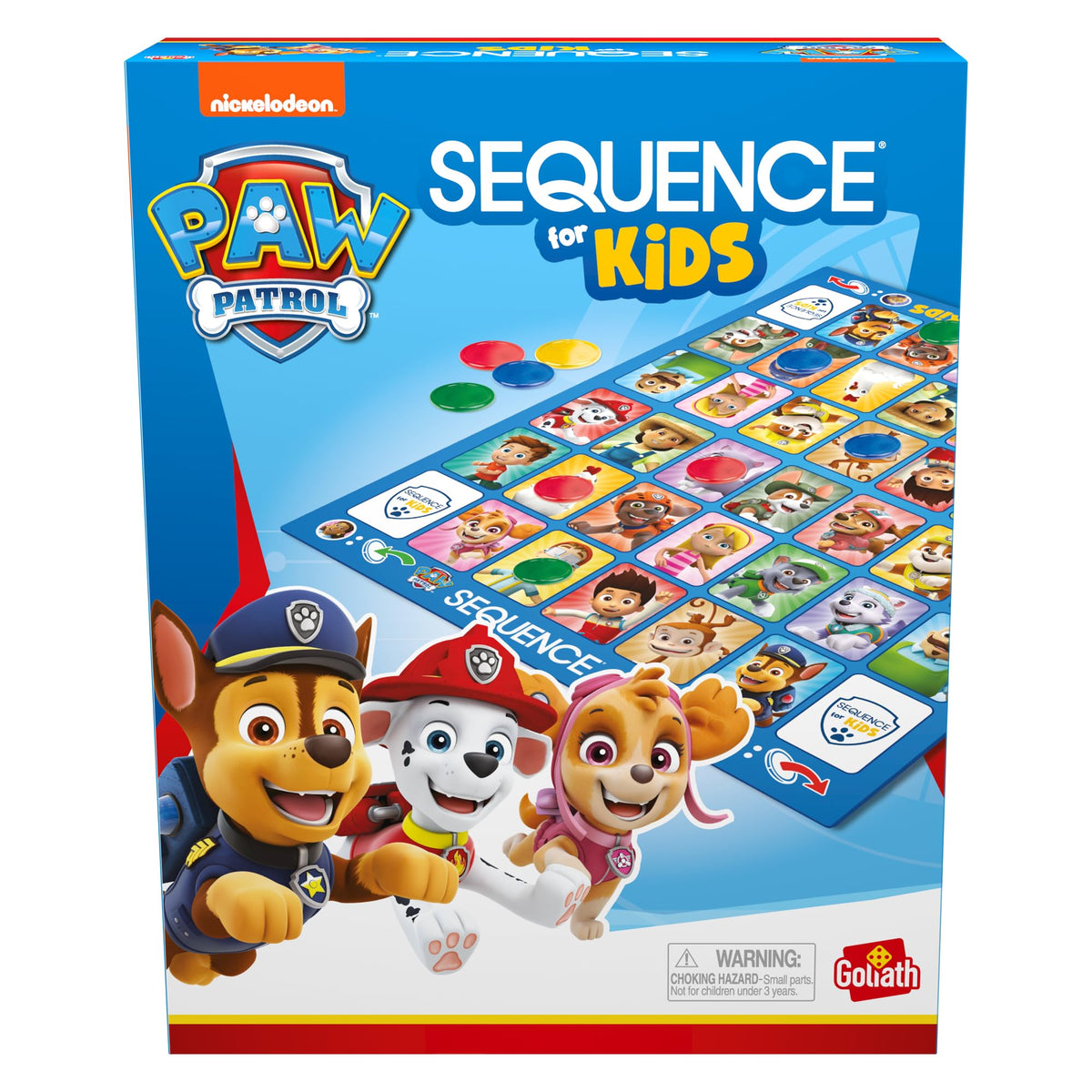 Goliath Paw Patrol Sequence board for family-friendly competition and quick strategic turns.