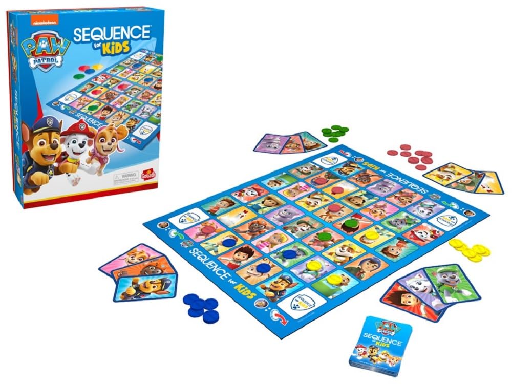 Goliath Paw Patrol Sequence cards deck supports varied tactics and replayability.