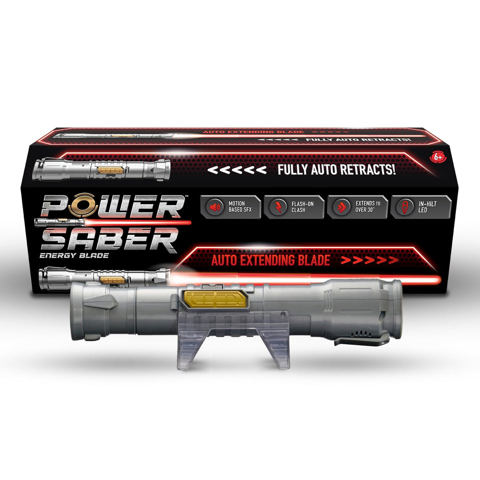 Goliath Power Saber auto-extend red blade ready for epic battles.