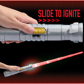 Goliath Power Saber with in-hilt LED lights up clashes for realism.