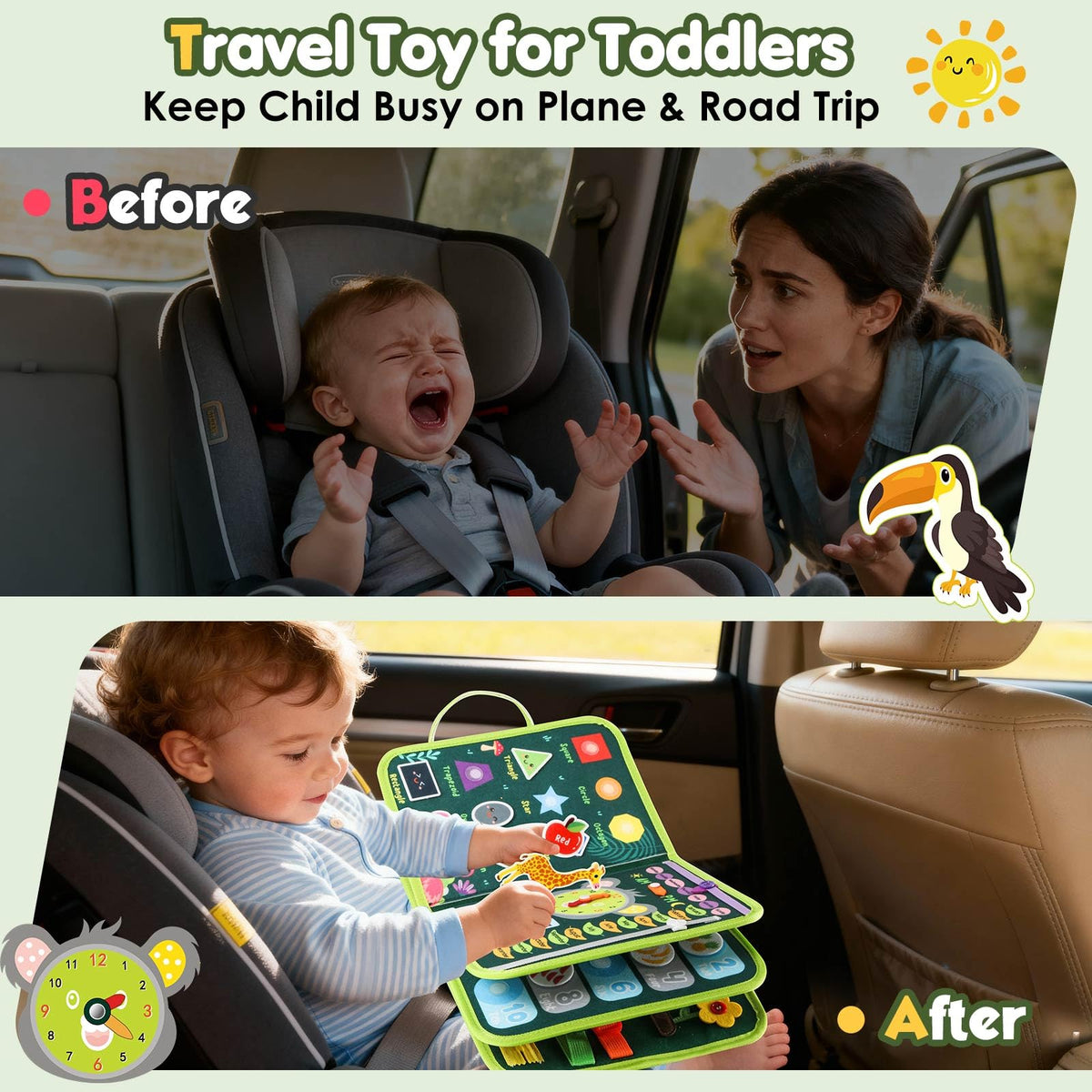 GOLIYEAN Busy board showing shapes and colors for cognitive development