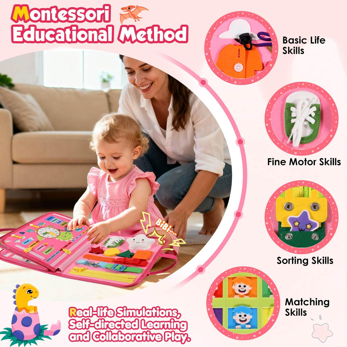 GOLIYEAN soft felt board emphasizes safe, durable play for toddlers.