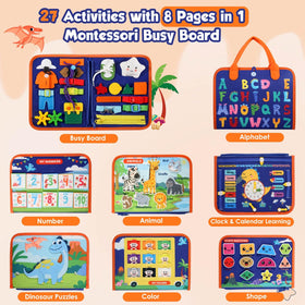 Goliyean Busy Board alphabet activity page fosters early literacy and coordination.