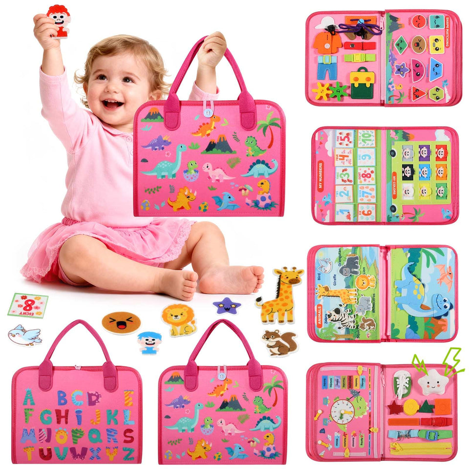 GOLIYEAN toddler Busy Board pages promote hands-on learning and fine motor skill practice.