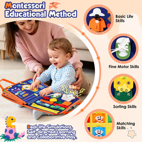 Goliyean Busy Board shapes and colors page encourages recognition and matching.