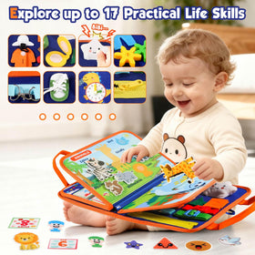 Goliyean Busy Board durable felt construction withstands repeated toddler play.
