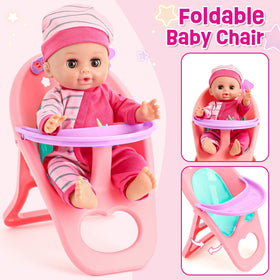 Golray 12in girl doll feeding bottle for realistic meals