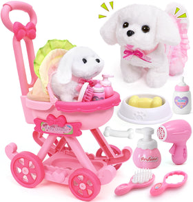 Golray dog toy stroller bow promotes easy, playful push-around fun.