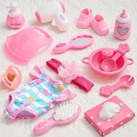 Golray hair care accessories include brush and dryer for grooming pretend dolls.