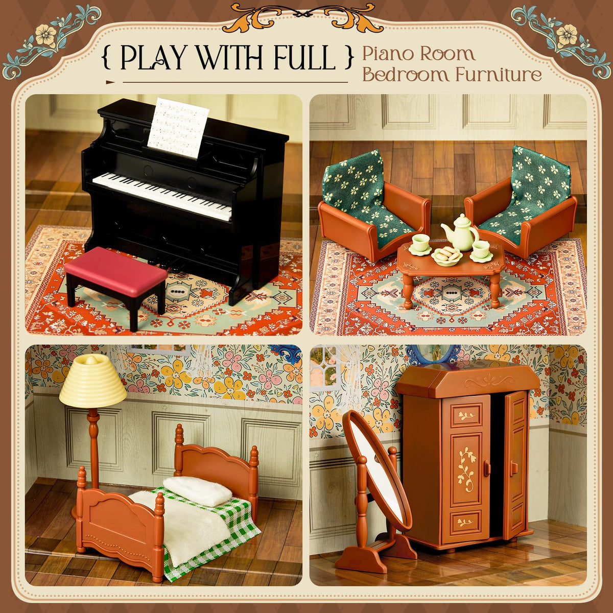 Golray dollhouse suitcase bed setup invites bedtime role-play and cozy storytelling.