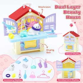 Golray dual-layer beauty house for dressing up cats and pretend grooming.