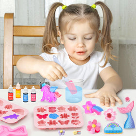 Golray finished soaps showcase vibrant colors and magical shapes.