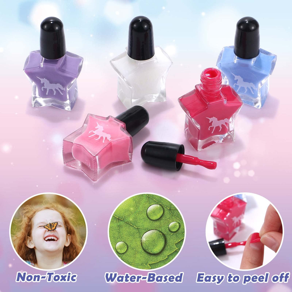 Golray False Nails slip on easily for quick manicure looks.