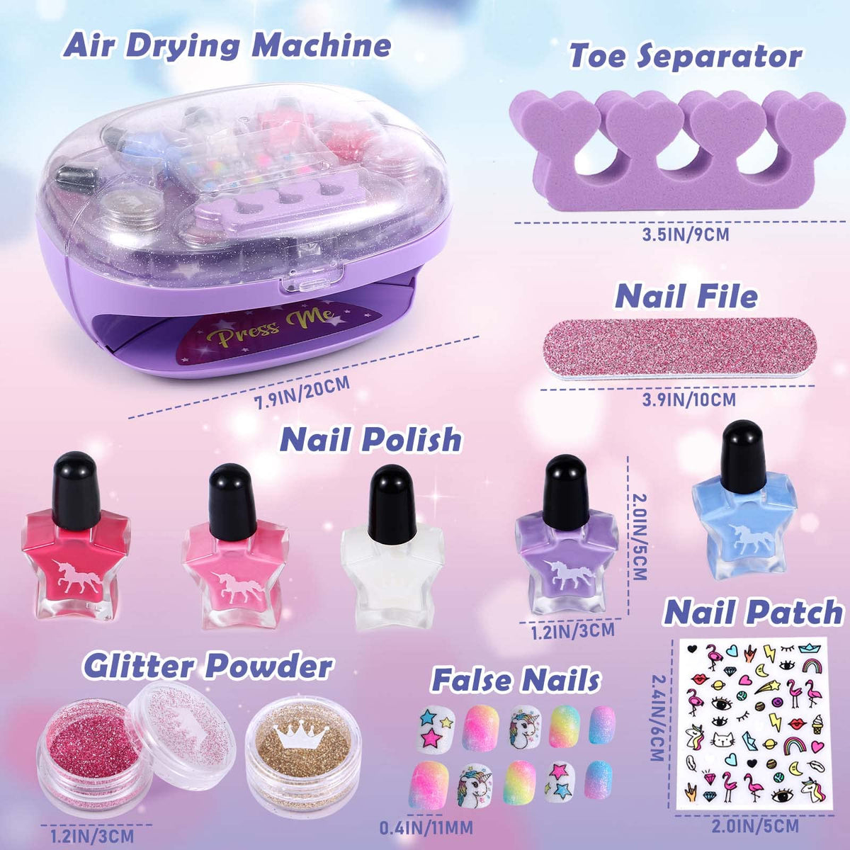 Golray Glitter Powder adds sparkle to nails for parties and pretend play.