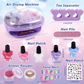 Golray Glitter Powder adds sparkle to nails for parties and pretend play.