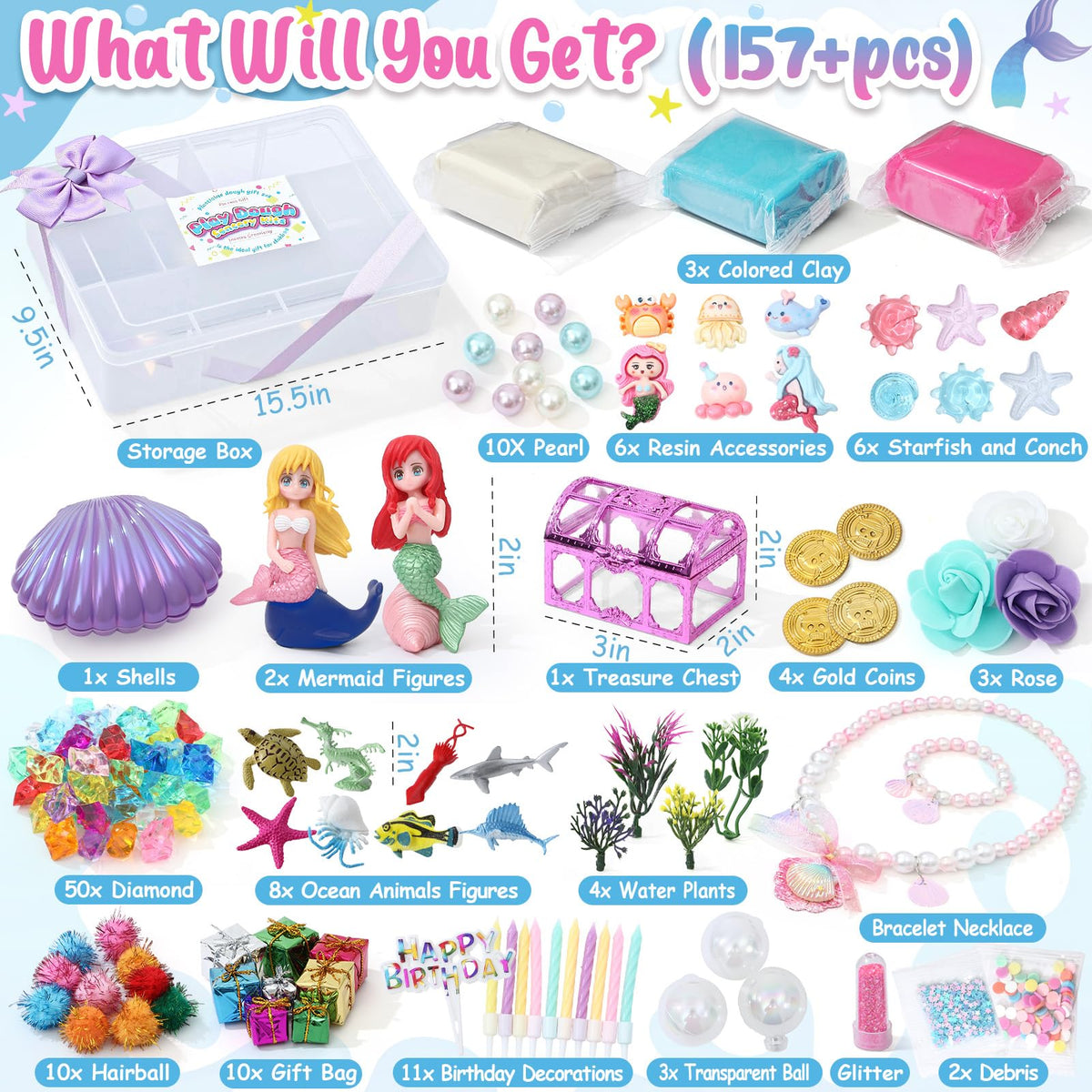 Golray Mermaid Sensory Dough Kit – mermaid figures ready for play