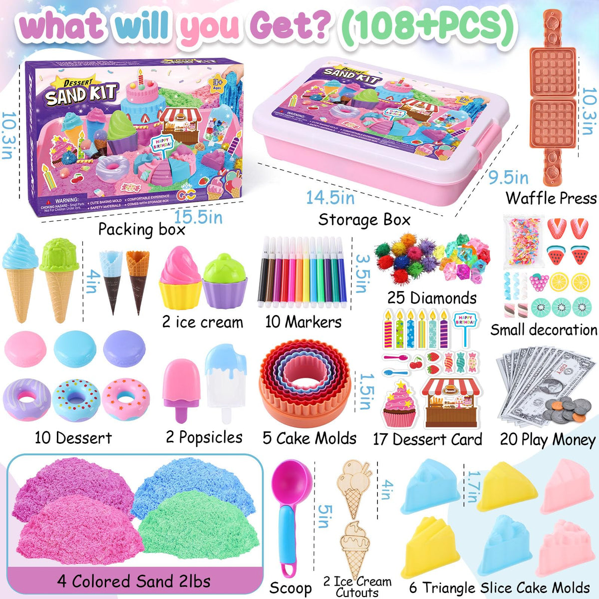 Golray multi-color sensory sand encourages hands-on shaping and color recognition.