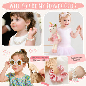 Golray pearl bracelet pairs with necklace for elegant flower girl styling