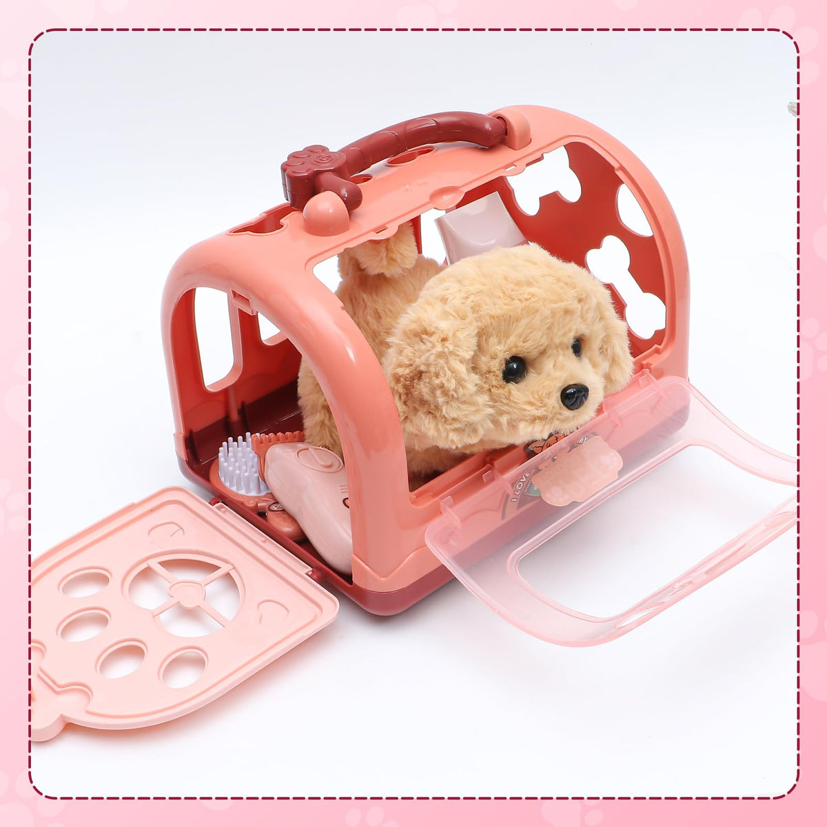Golray puppy playset gift box makes a charming birthday surprise.