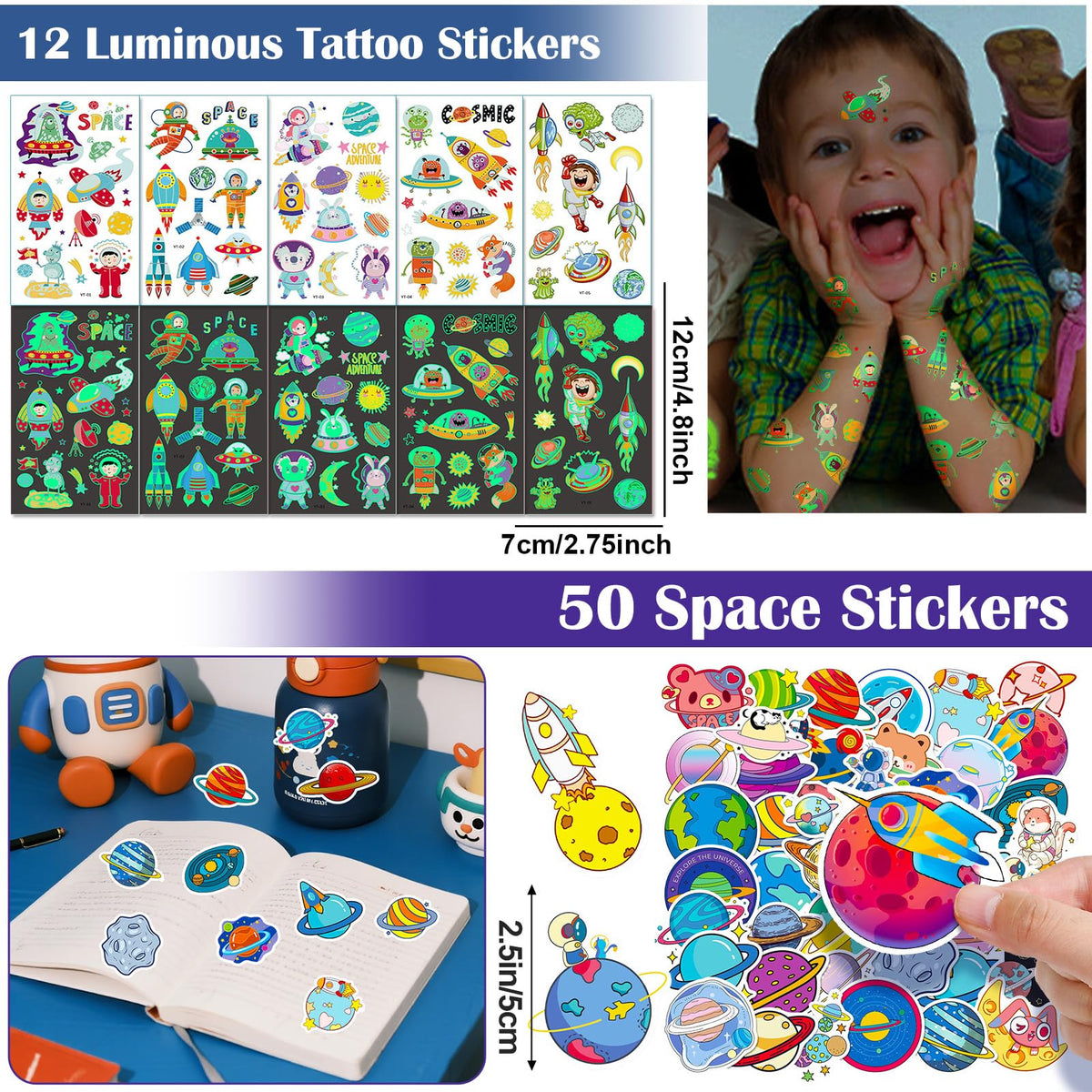 Golray space slap wristbands with bold colors