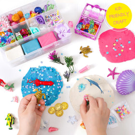 Golray Mermaid Sensory Dough Kit – treasure coins and gems for decoration
