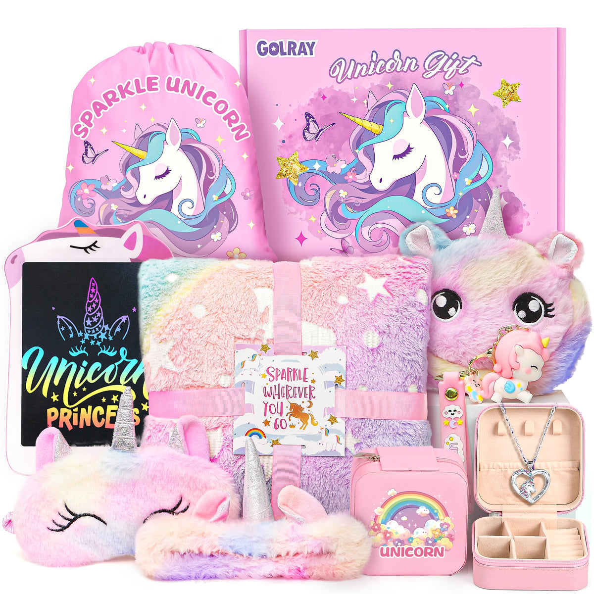 Golray unicorn glow blanket illuminates bedtime with a soft glow.