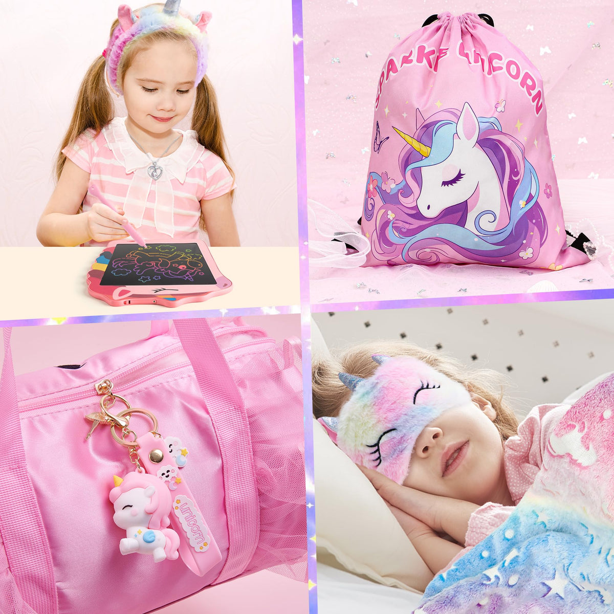 Golray unicorn keychain adds whimsy to backpacks and bags.
