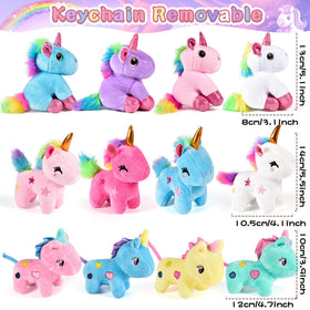Golray unicorn plush keychain featuring bright pastel colors for backpacks