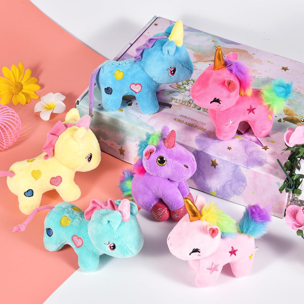 Golray unicorn plush keychain palm-size variant for small hands and play
