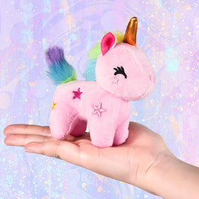Golray unicorn plush keychain with removable chain for easy attachment