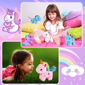 Golray unicorn plush keychain set of twelve styles for kids