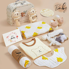 Golray wood milestone keepsake box records baby's growth.
