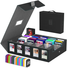 Gomyrod 5-row card box capacity shows bulk storage for MTG collections