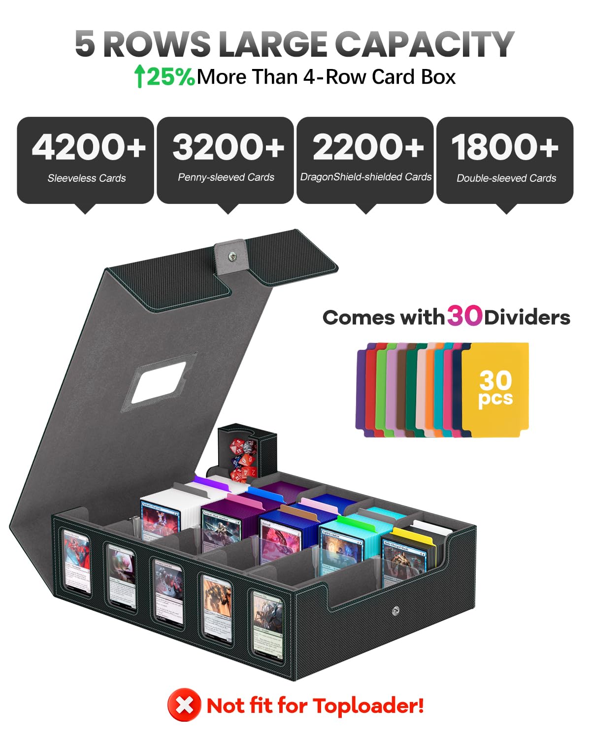 Gomyrod commander display windows highlight rare cards for quick identification
