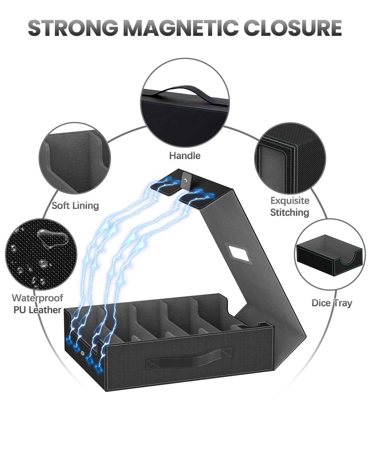Gomyrod waterproof PU leather exterior protects contents during travel