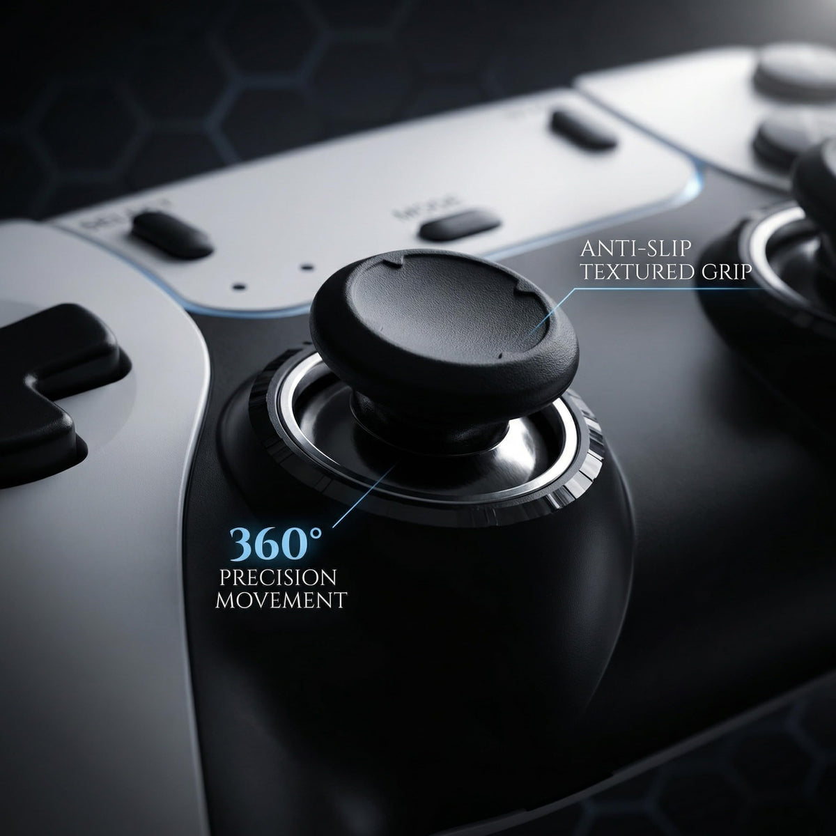 Gonlylai dual controllers close-up for cooperative couch play.