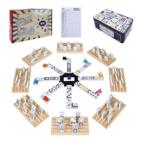 Gonoelec Double 12 domino tiles with color dots for quick matching