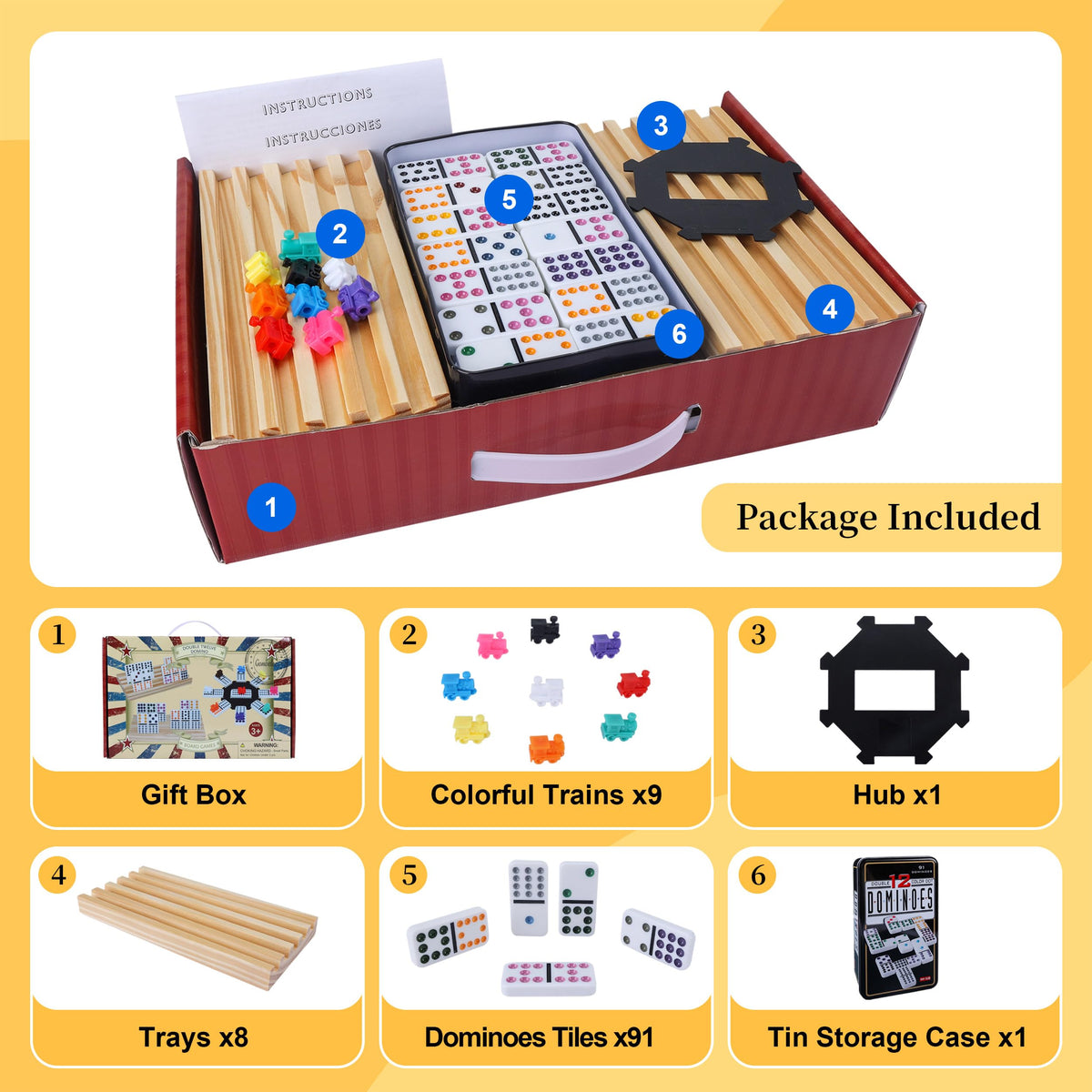 Gonoelec tin case keeping dominoes secure and portable