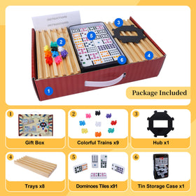 Gonoelec tin case keeping dominoes secure and portable
