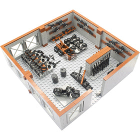 Gonsausola defence base building blocks with sandbags and drums.