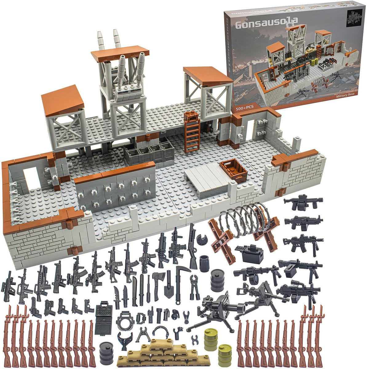 Gonsausola defence base guard tower image promotes imaginative play and strategic setup