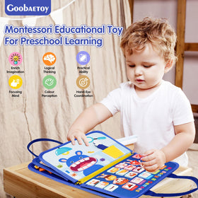 Goobaetoy Busy Board alphabets and phonics support early literacy play