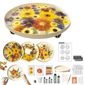 GooCare Auraeve tray assembled with real flowers for desk decor