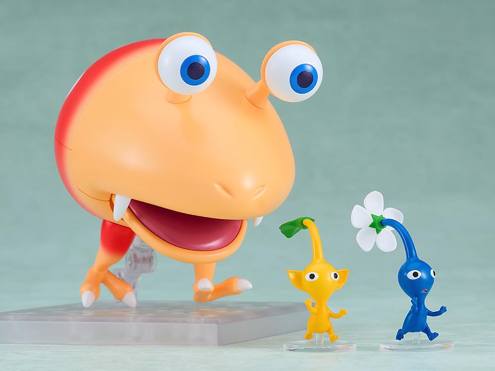 Good Smile Pikmin Bulborb Nendoroid standing Pikmin accessory enhances scene variety.