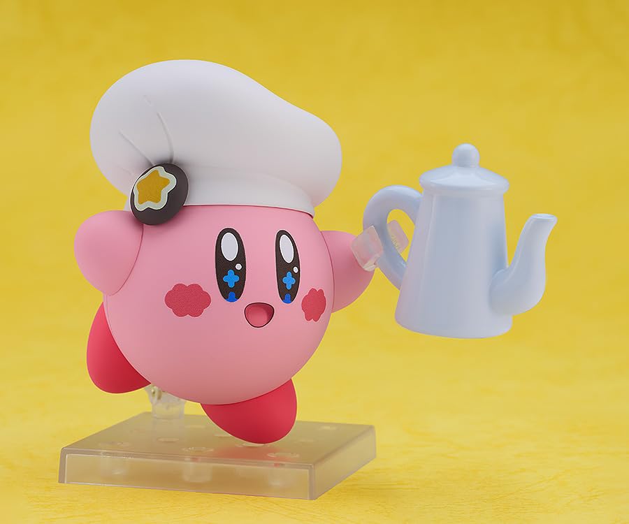 Good Smile Kirby Nendoroid Café Ver interchangeable face plates display expressions.
