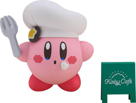 Good Smile Kirby Nendoroid Café Ver front view for display.