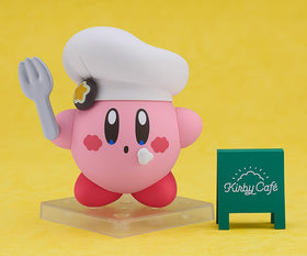 Good Smile Kirby Nendoroid Café Ver packaging and accessories overview.