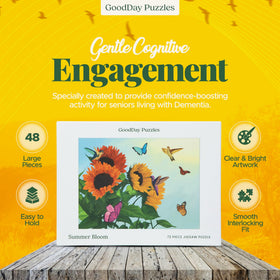 GoodDay Puzzles dementia-friendly artwork invites conversation and memory cues.