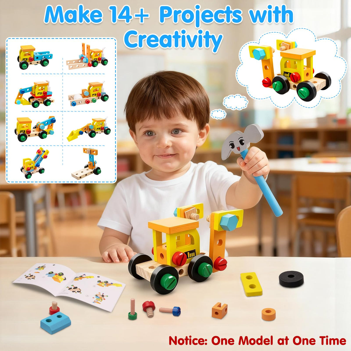 Goodfuns building parts and screws for creative construction play