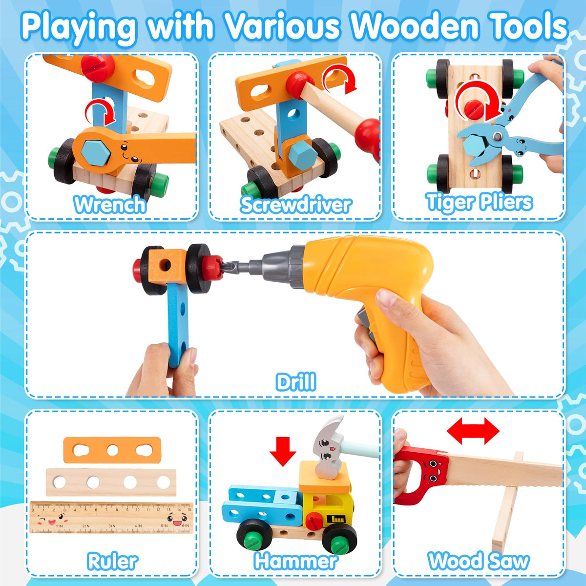 Goodfuns hammer and screwdriver set for safe, beginner-friendly projects